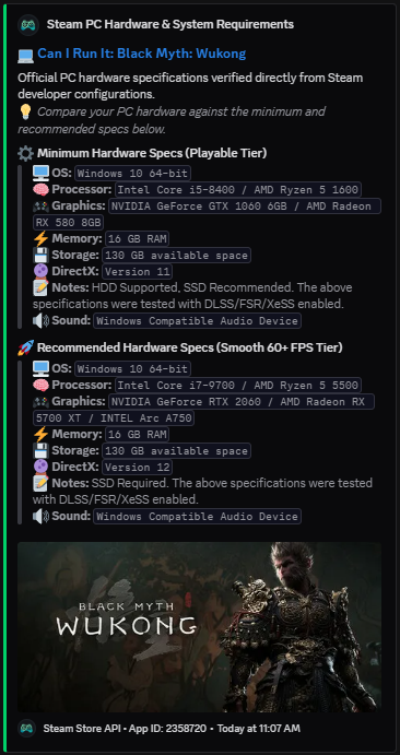 GameHub Can I Run It PC Specs Screenshot