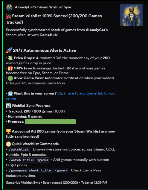 GameHub Steam Wishlist Sync Screenshot